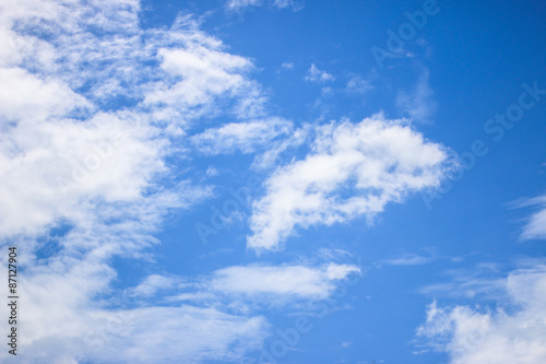 A beautiful blue sky and clouds as a backdrop.