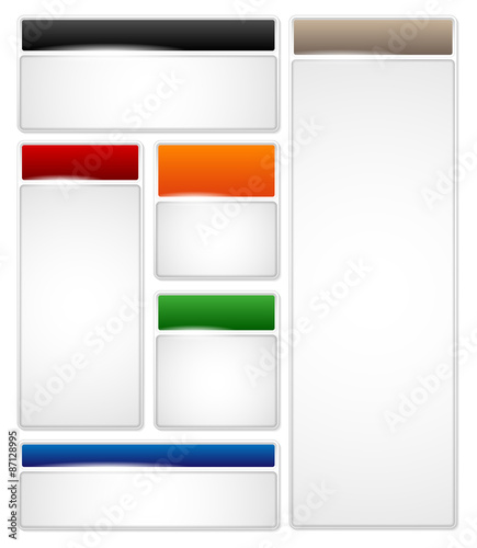 Different glossy frames for your headline and body text