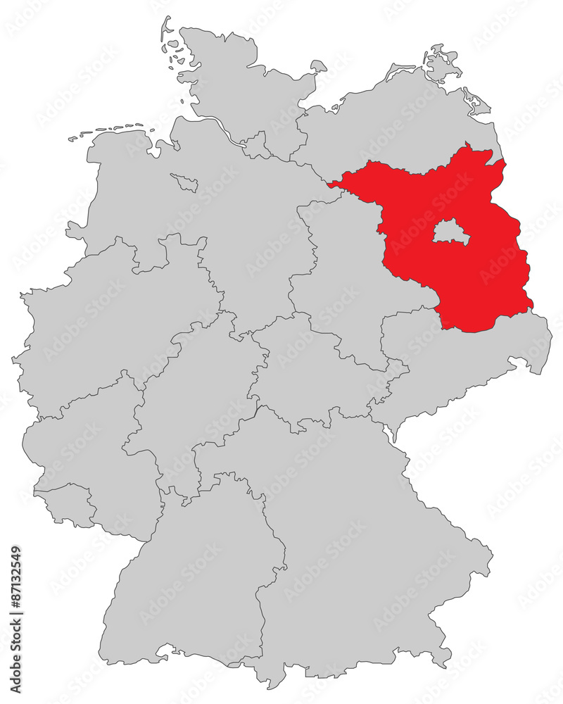 Brandenburg in Deutschland - Vektor