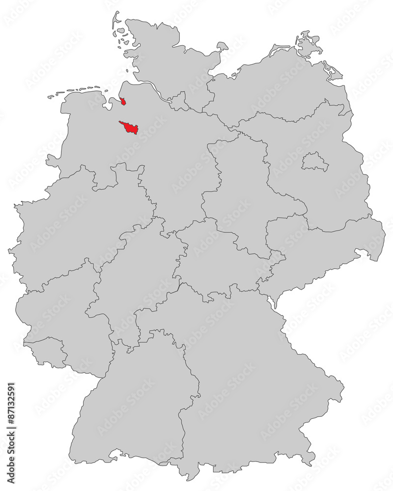 Bremen in Deutschland - Vektor