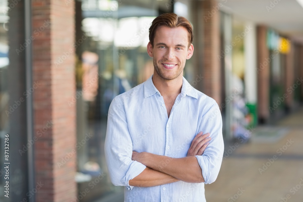Fototapeta premium Portrait of happy smiling man