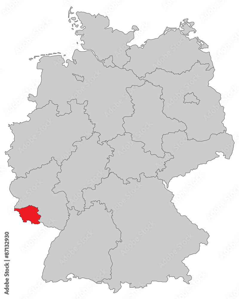 Saarland in Deutschland - Vektor