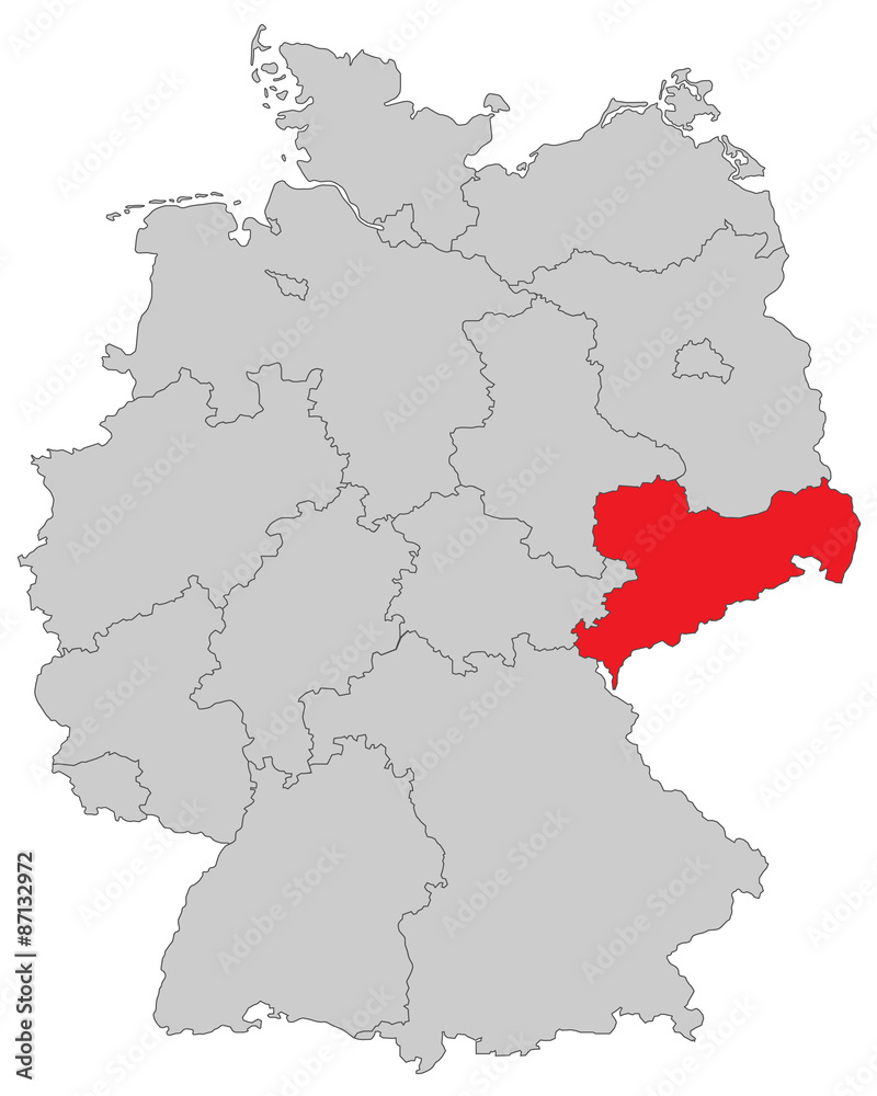 Sachsen in Deutschland - Vektor
