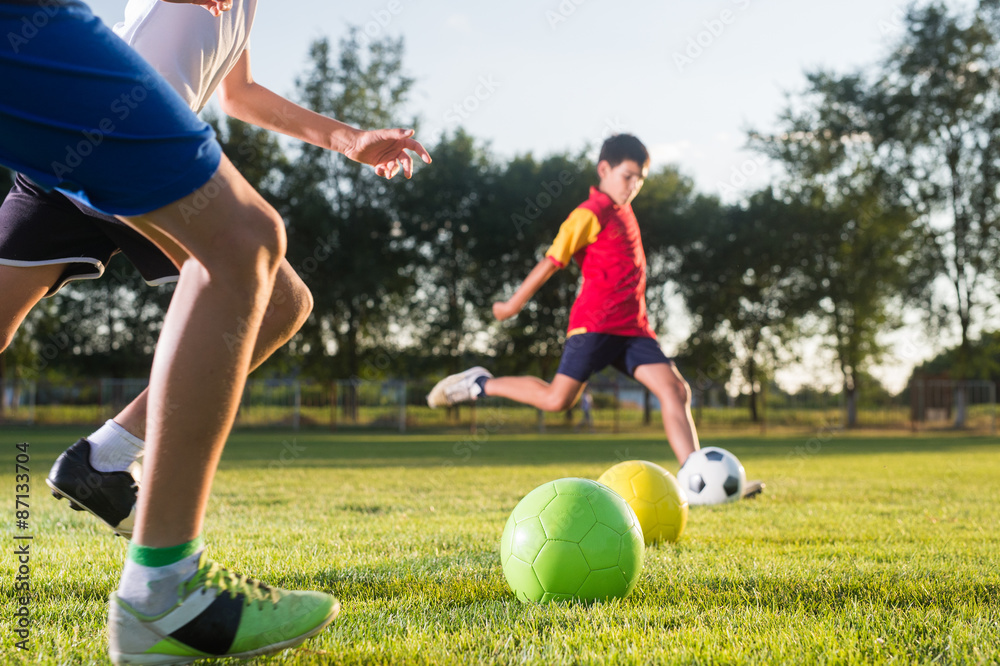 Obraz premium Kids soccer