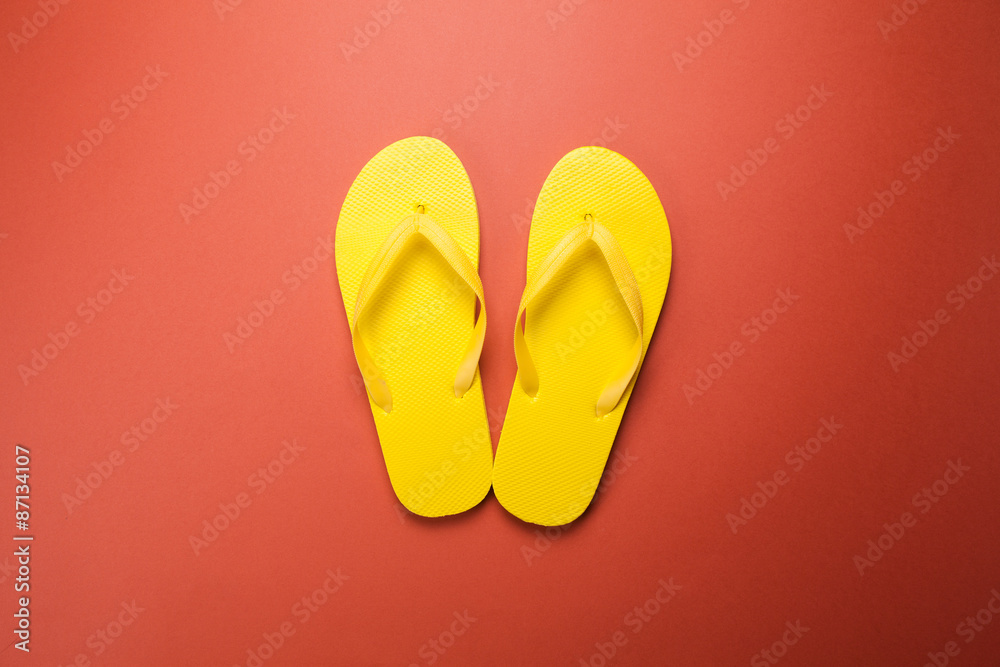Yellow flip-flops Yellow flip-flops