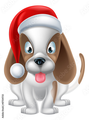 Santa Hat Puppy Dog