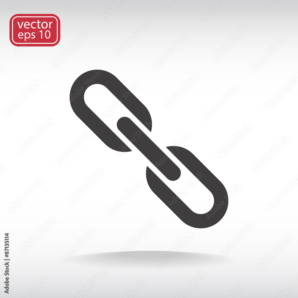 chain link  icon, vector illustration.  