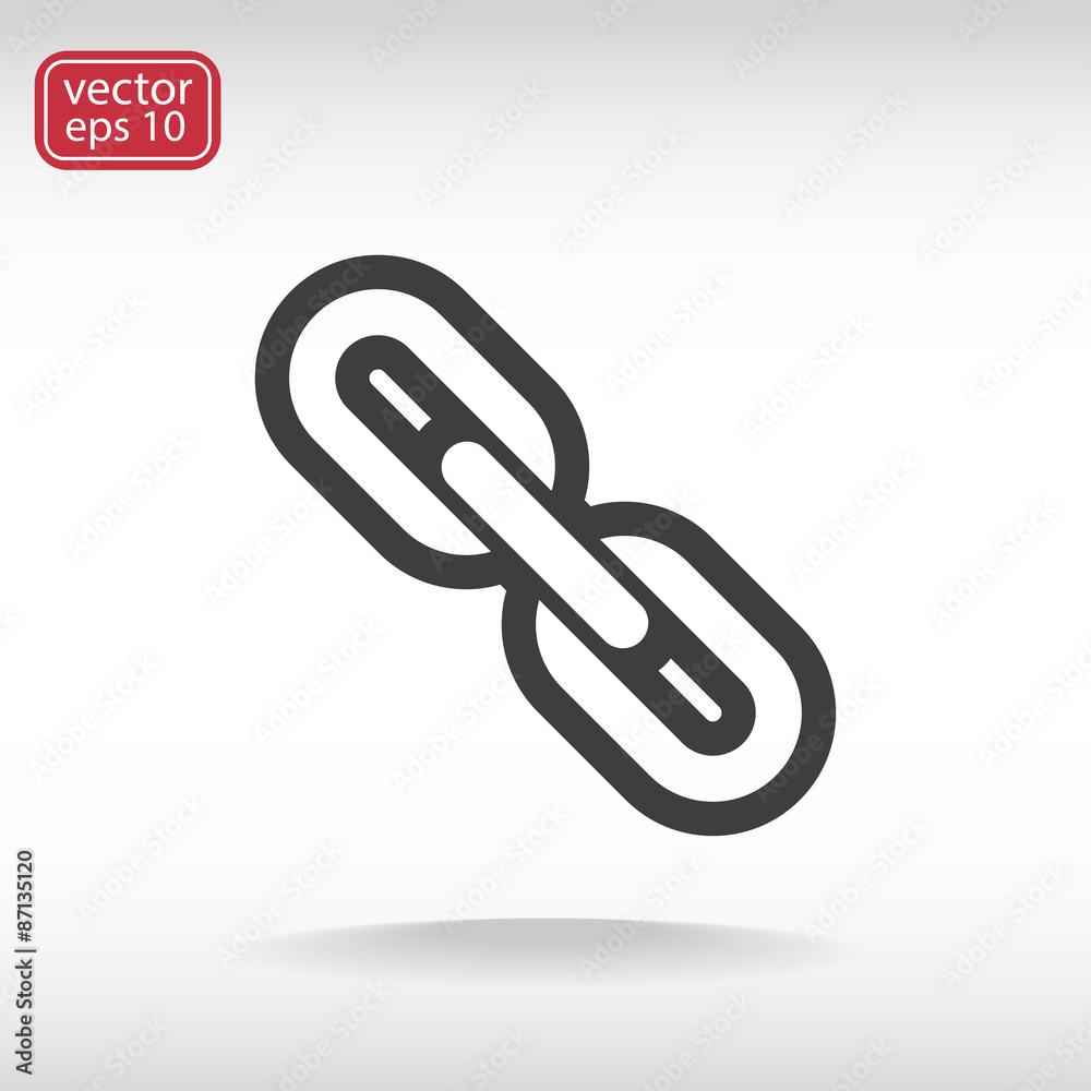 chain link  icon, vector illustration.  