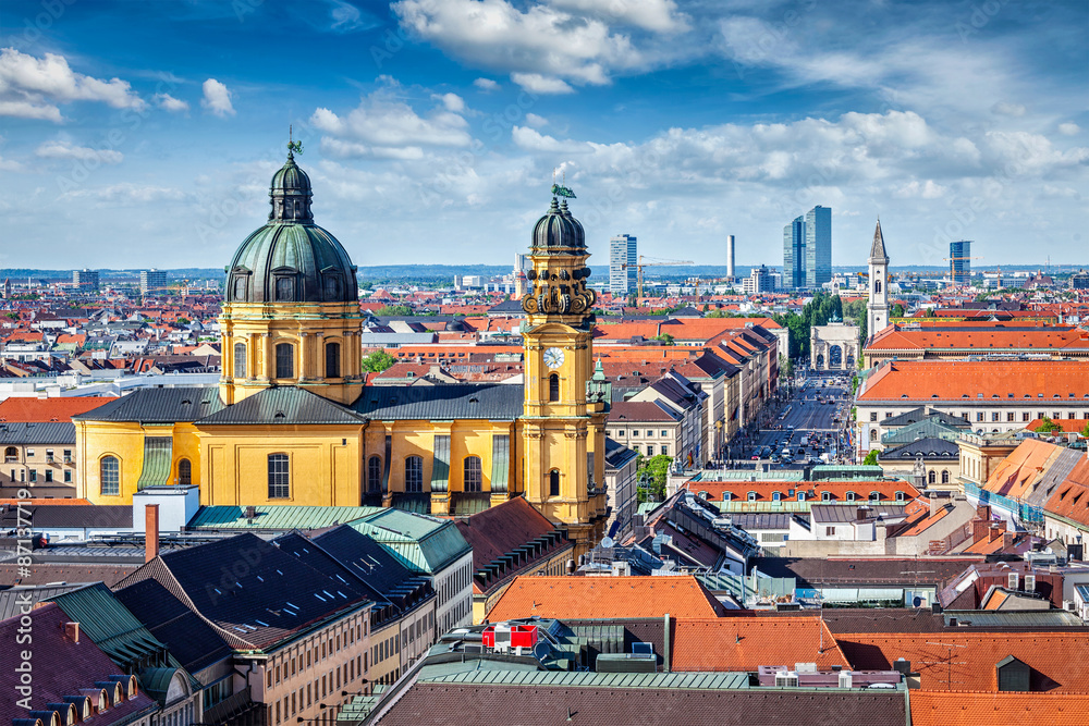 Obraz premium Widok na Monachium