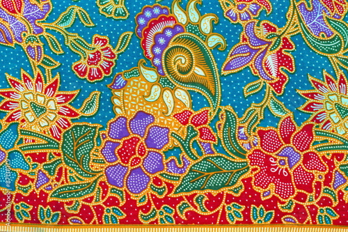 Colorful of pattern texture of general traditional thai style native fabric weave