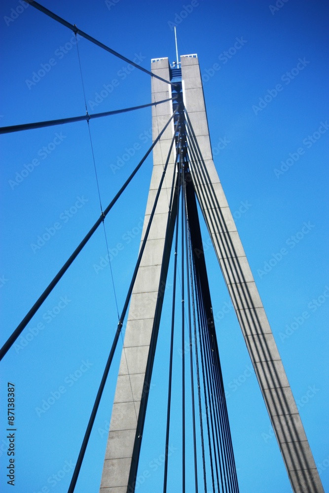 Farö Bridge, Cable-stayed bridge Island Faroe and the island of Falster in Denmark Farö Bridge, Cable-stayed bridge Island Faroe and the island of Falster in Denmark