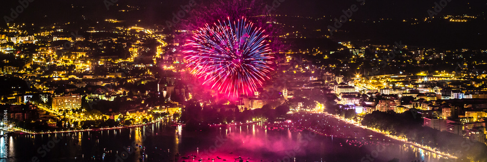 Fotografie Panorama des feux d'Annecy