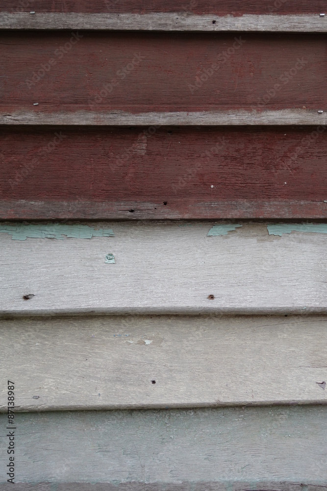 Painted wood texture which is part of a wooden house Painted wood texture which is part of a wooden house