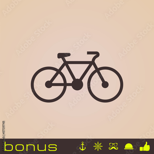icon bicycle profile