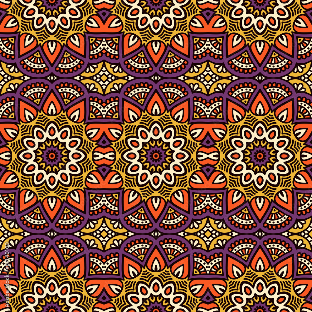 Ethnic floral seamless pattern Ethnic floral seamless pattern