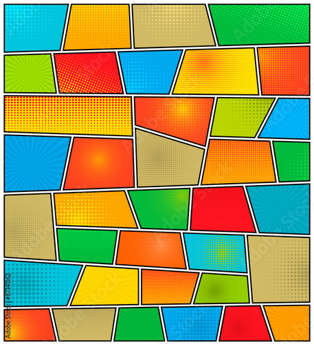 Abstract Creative concept vector comics pop art style blank