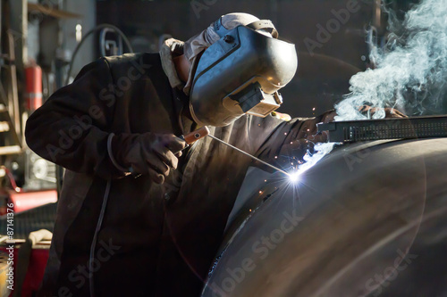 Tableau sur toile Welder at work