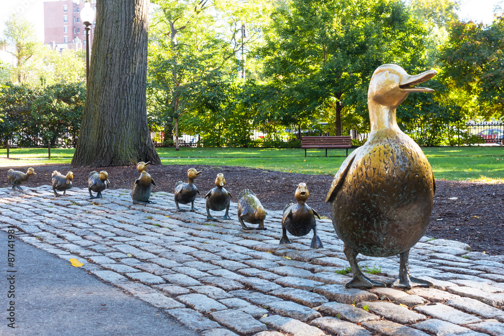 Obraz premium Make Way for Ducklings, Boston Public Garden