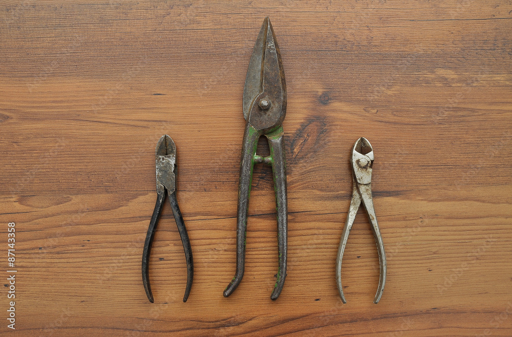 Blechschere und Seitenschneider Blechschere und Seitenschneider