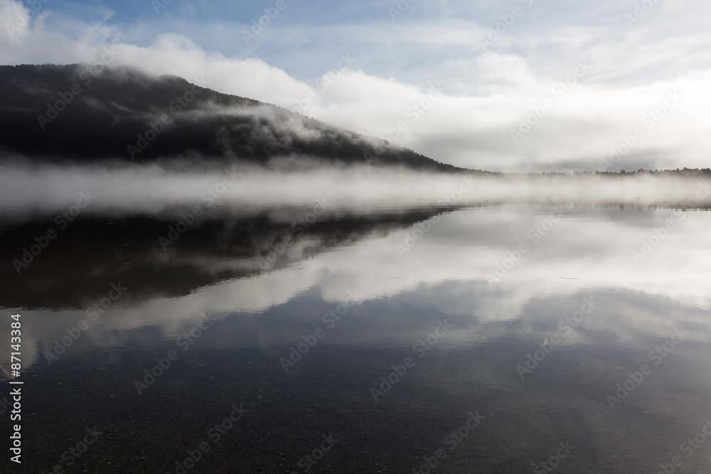 Fototapeta premium Reflection on the Lake in the morning