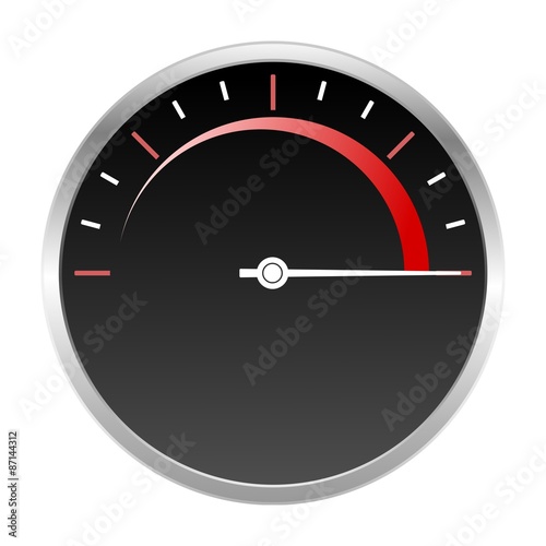 Speedometer scale max icon red