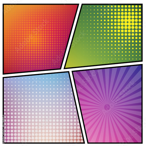 Abstract Creative concept vector comics pop art style blank