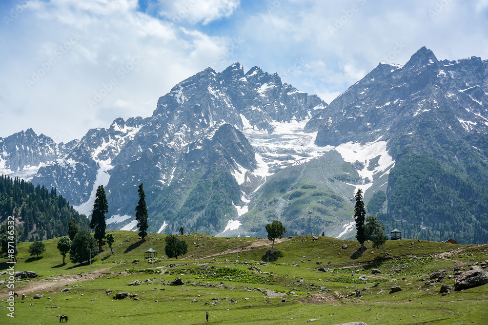 Mountain view of Sonamarg, Kashmir, India