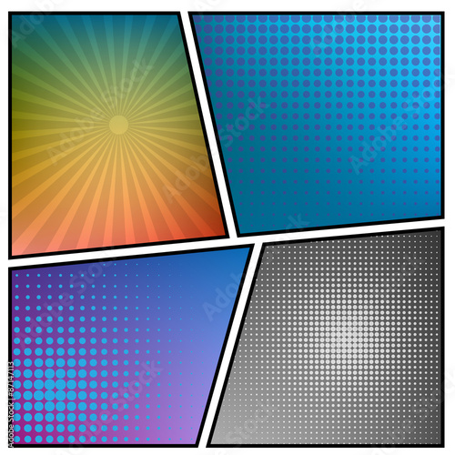 Abstract Creative concept vector comics pop art style blank