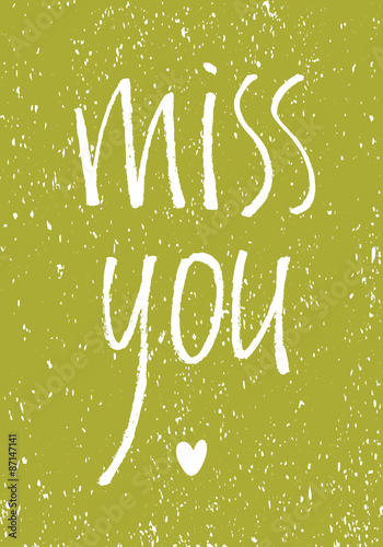 Miss you vintage design card