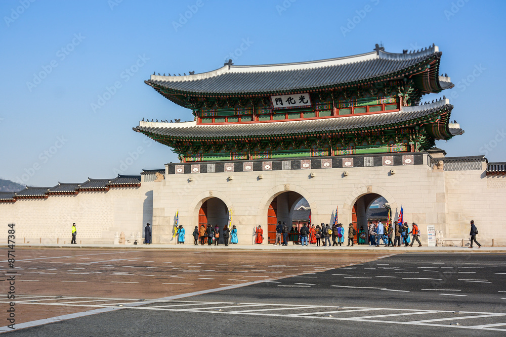 Gate of Gyeongbokgung Palace in Seoul, South Korea Gate of Gyeongbokgung Palace in Seoul, South Korea