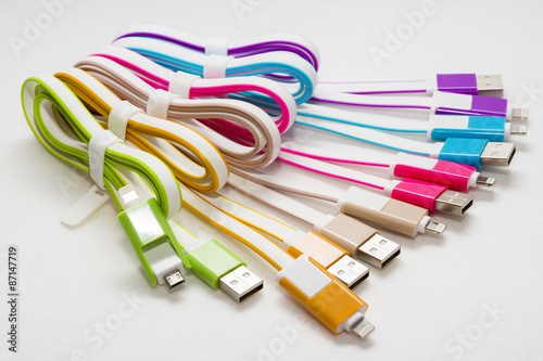 multi-colored cables