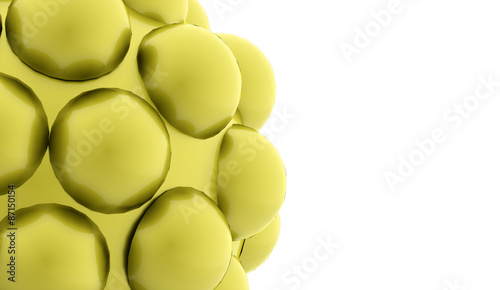 Green abstract spheres background