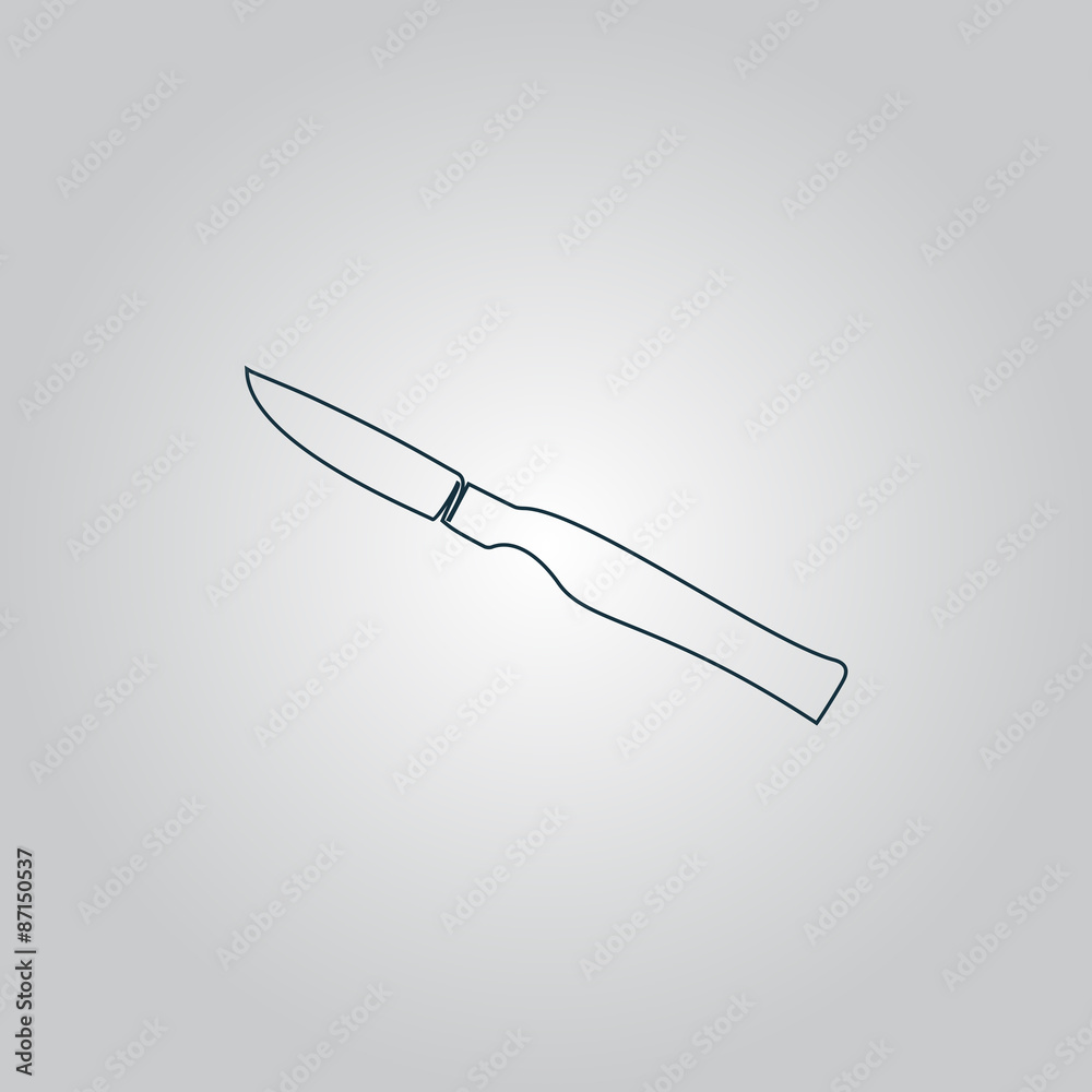 Scalpel cut flat icon, sign and button Scalpel cut flat icon, sign and button