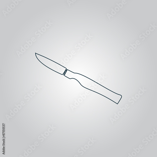 Scalpel cut flat icon, sign and button