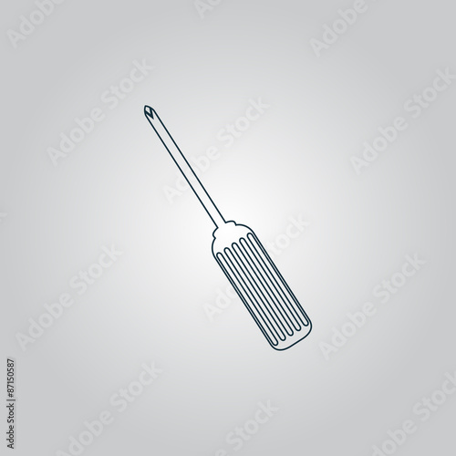 pocket phillips screwdriver icon, sign and button
