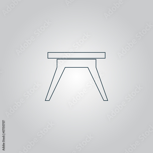Small table icon, sign and button