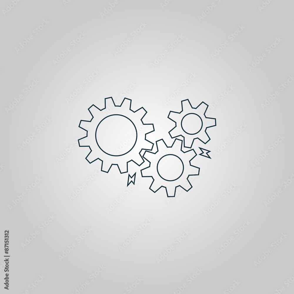 Gear with sparks Gear with sparks