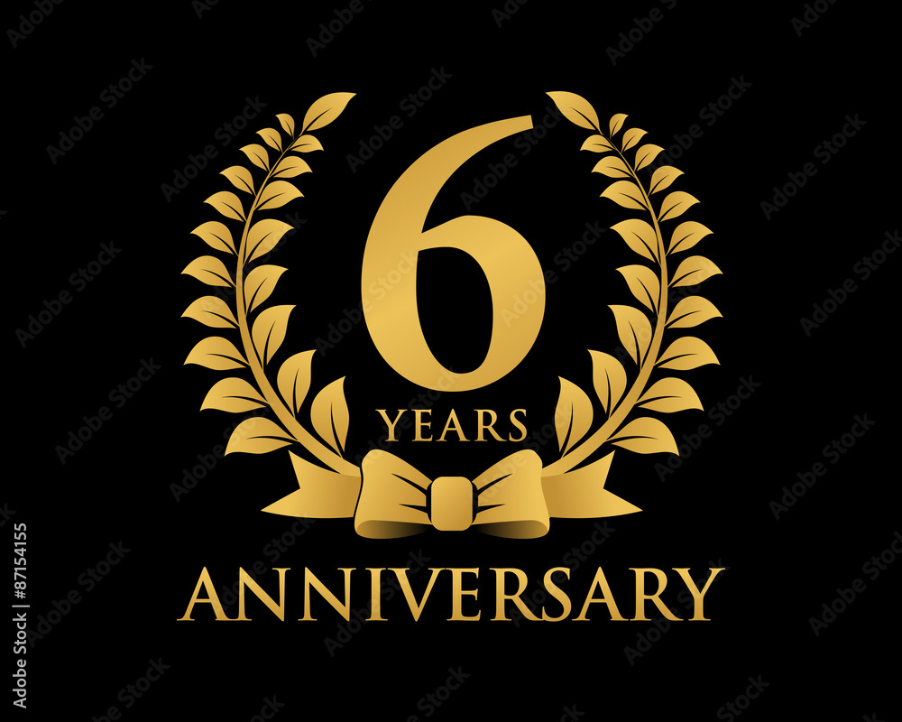 anniversary logo ribbon wreath black background 6 anniversary logo ribbon wreath black background 6