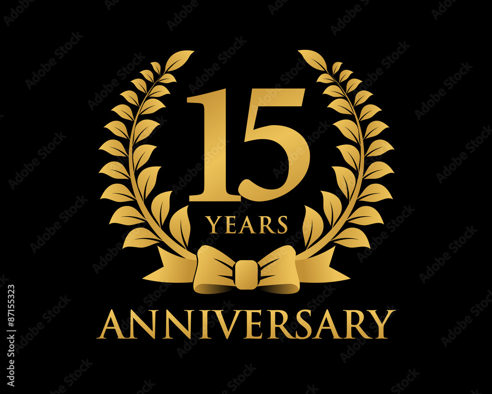 anniversary logo ribbon wreath black background 15 anniversary logo ribbon wreath black background 15