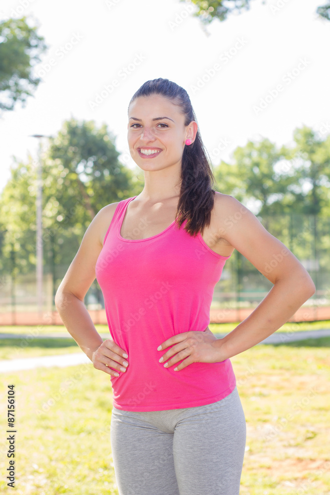 Fitness, Sporty ,Healthy Lifestyle , Smiling Female Relaxing Fitness, Sporty ,Healthy Lifestyle , Smiling Female Relaxing
