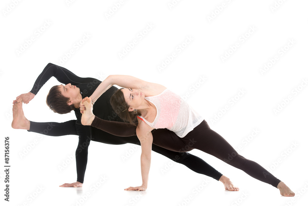 Yoga with partner, Vishvamitrasana