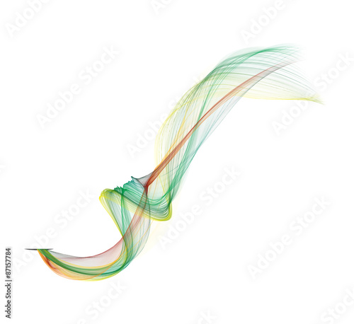 Abstract colored wave lines VECTOR.