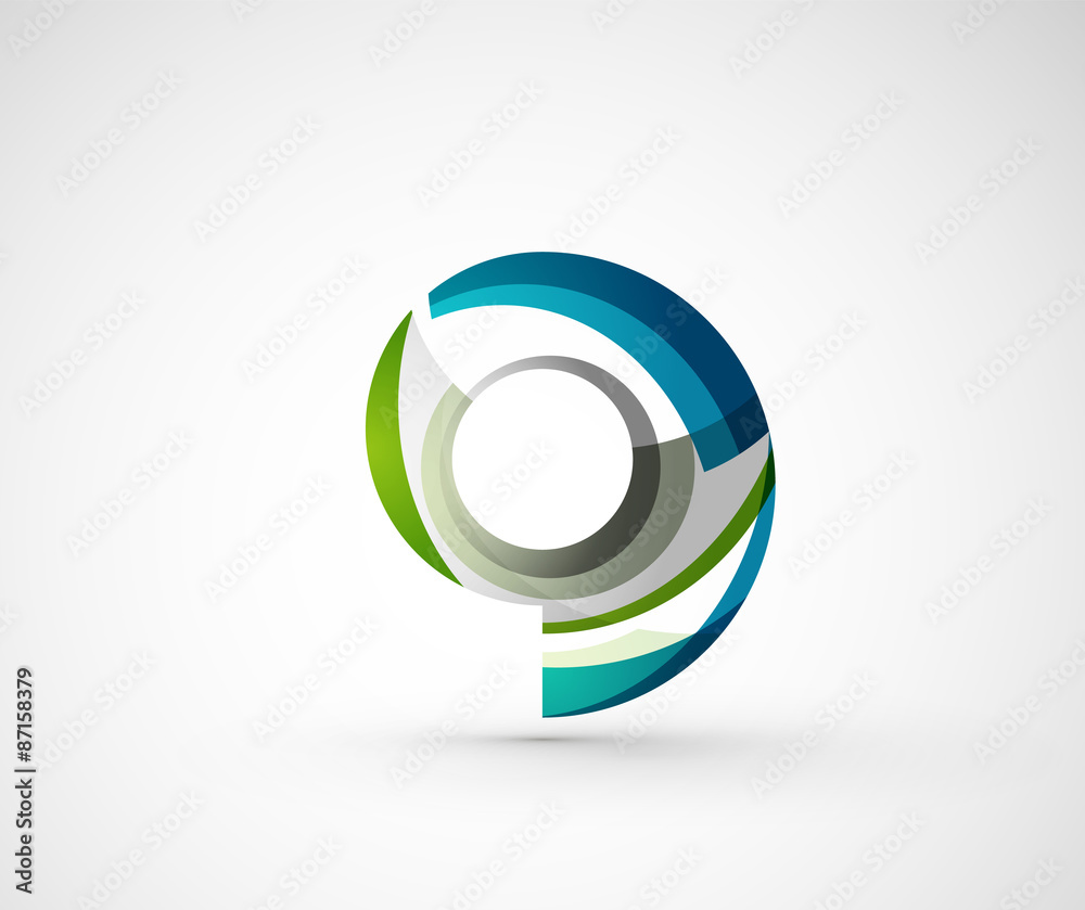 Abstract geometric company logo ring, circle Abstract geometric company logo ring, circle