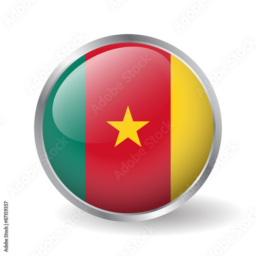 Camerron flag button vector Free Download Camerron flag button vector - GFXLoad
