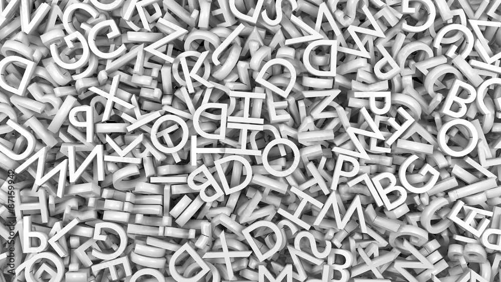 Alphabet letters white Alphabet letters white