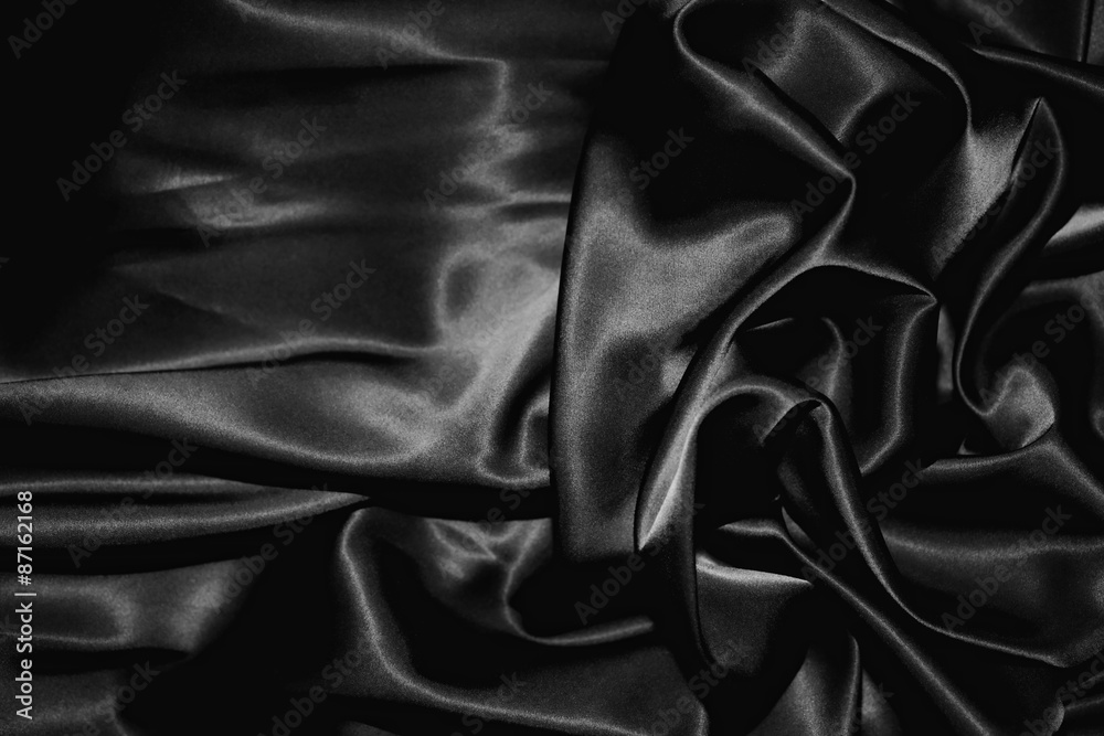 Obraz premium texture of a black silk