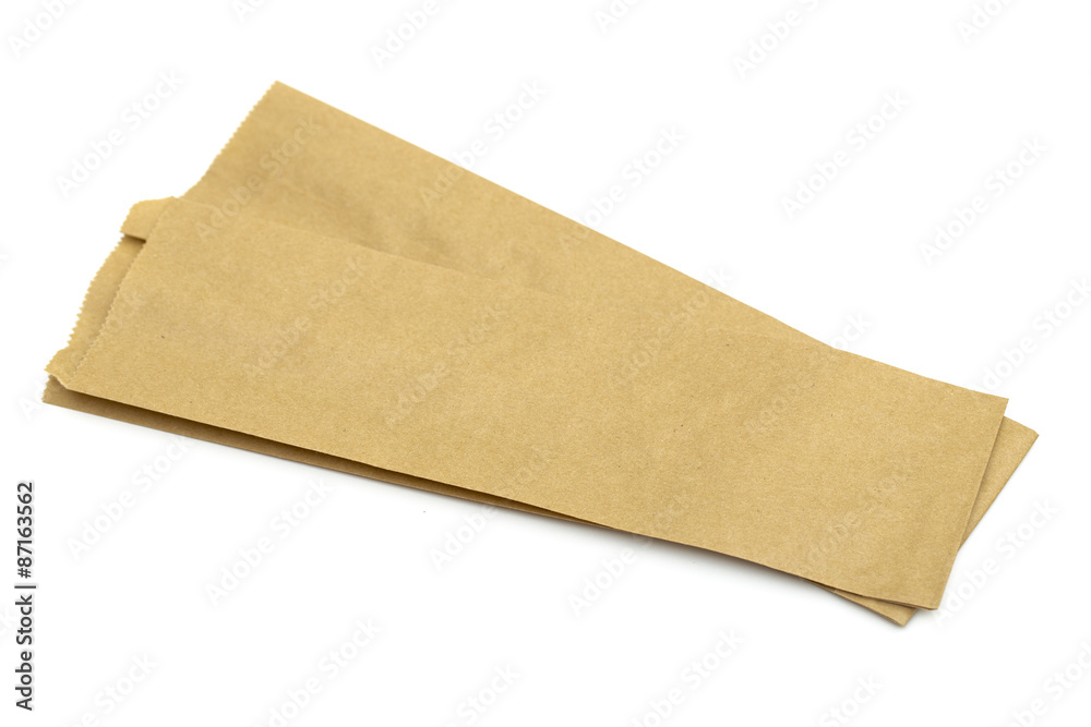 paper bag on the white background paper bag on the white background