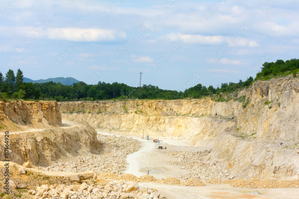 quarry/ stone quarries on production of limestone in Adygea