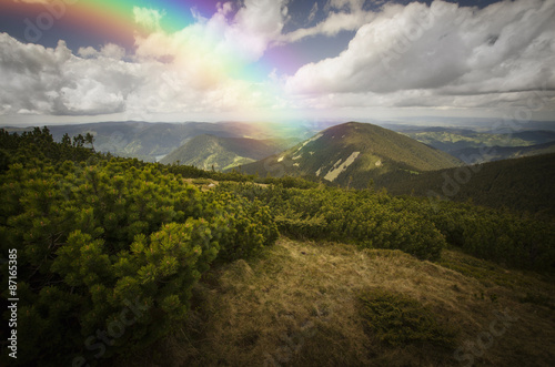 mountain peak landscape wit...