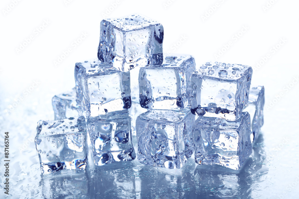 Ice cubes on white background Ice cubes on white background